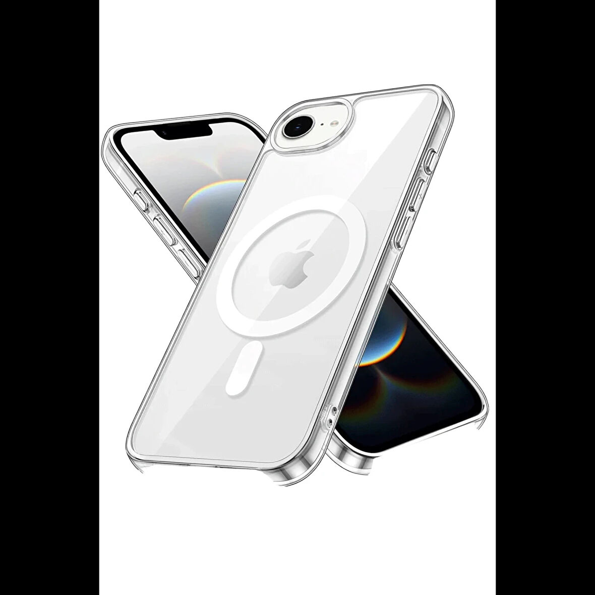 Newface iPhone 16E Kılıf Pc Real Magsafe Kapak - Şeffaf