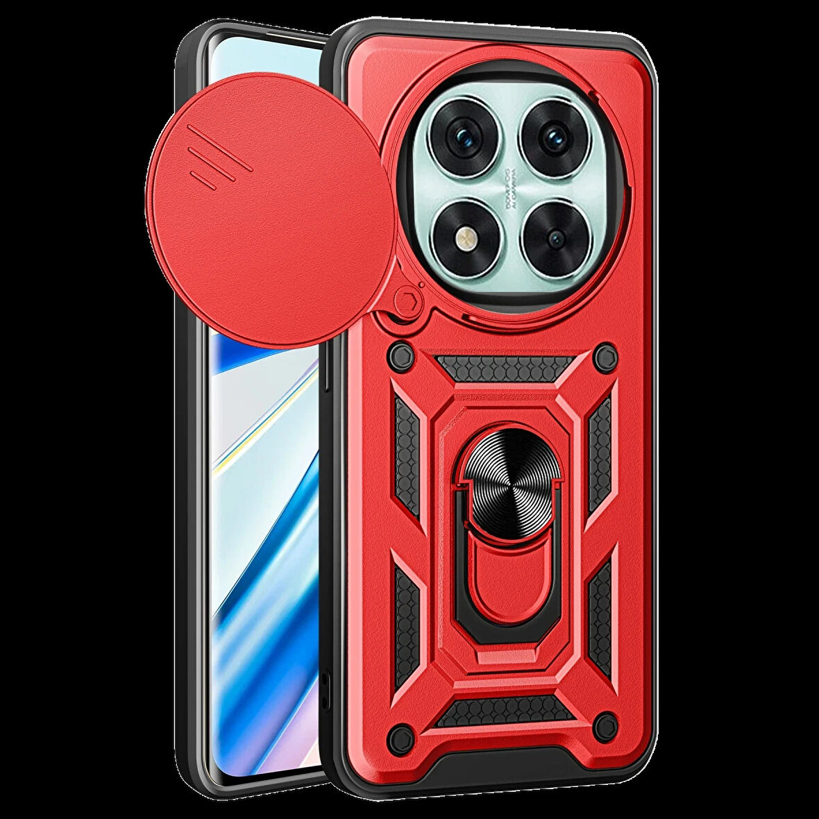 Newface Xiaomi Redmi Note 14 Pro 4G Kılıf Pars Lens Yüzüklü Silikon