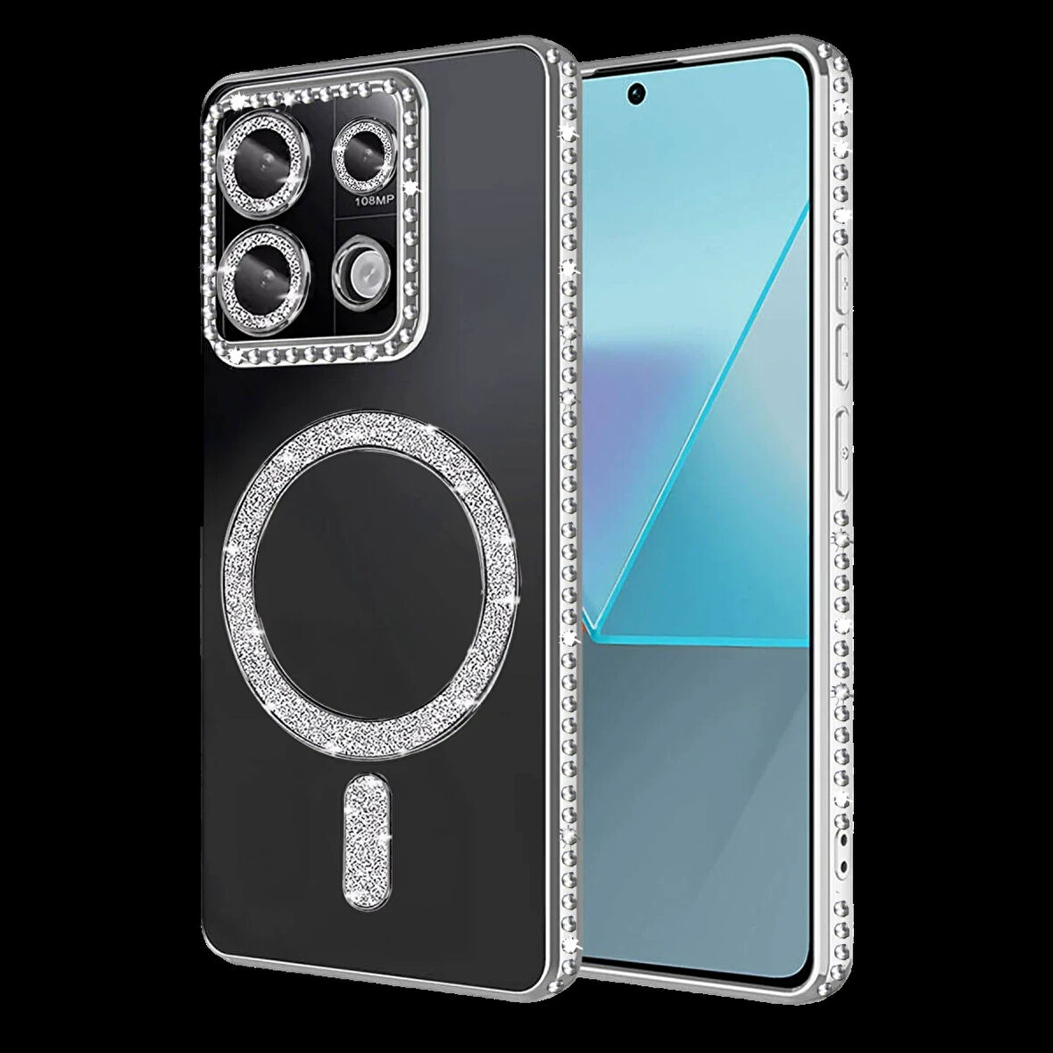 Joy Tekno Xiaomi Uyumlu Redmi 13C Joke Simli Magneticsafe Kılıf