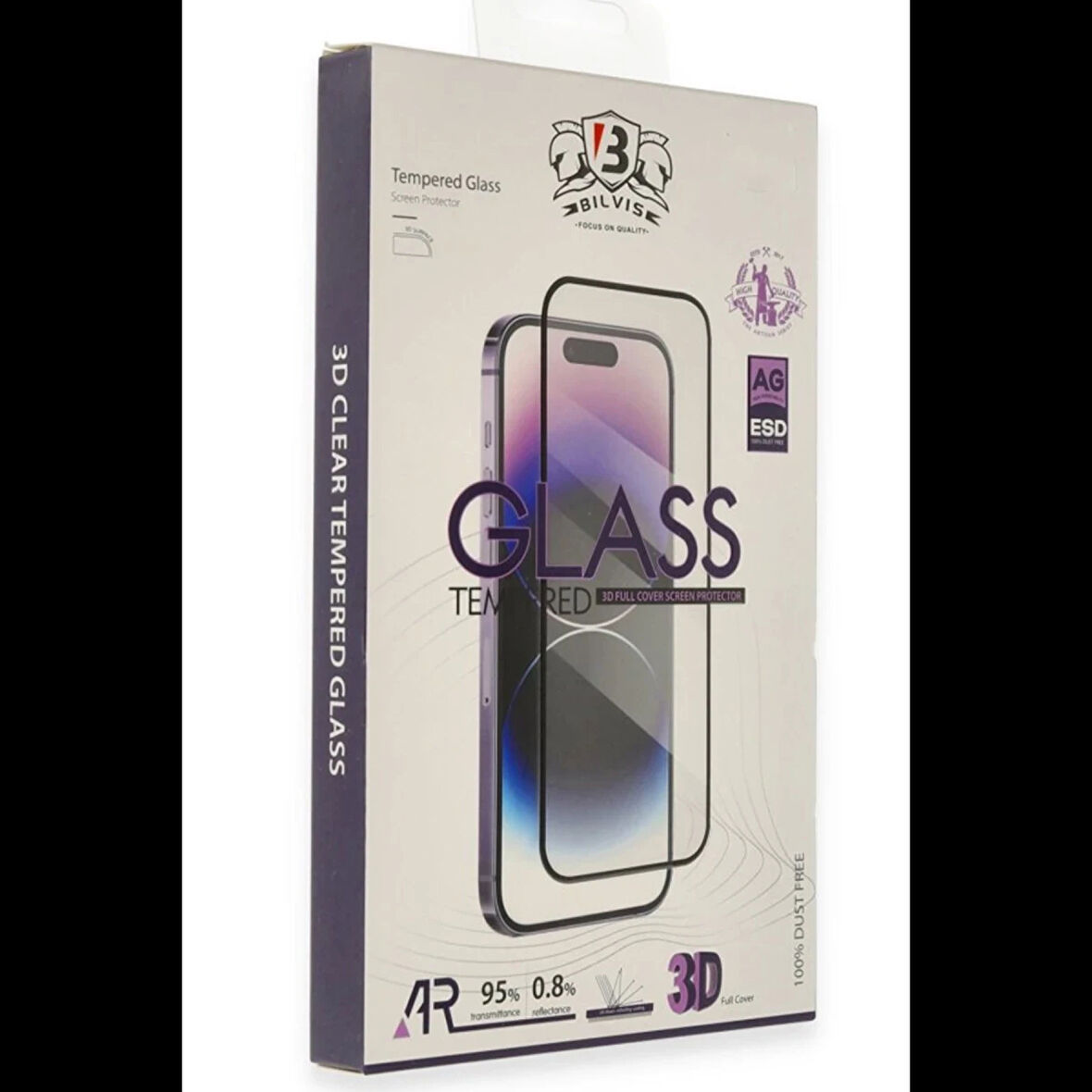 Joy Tekno Apple Uyumlu iPhone 17 Pro Max Bilvis 3D Cam Ekran Koruyucu - Siyah