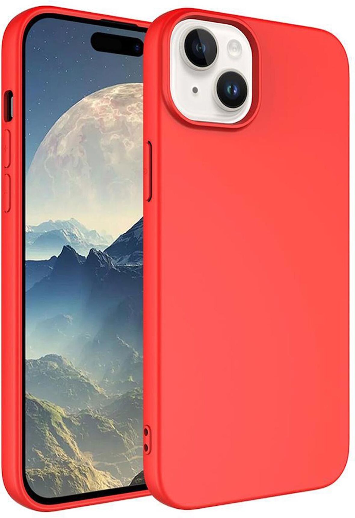 iPhone 15 Plus Kılıf Lansman Tasarım İçi Kadife Lüx Silikon