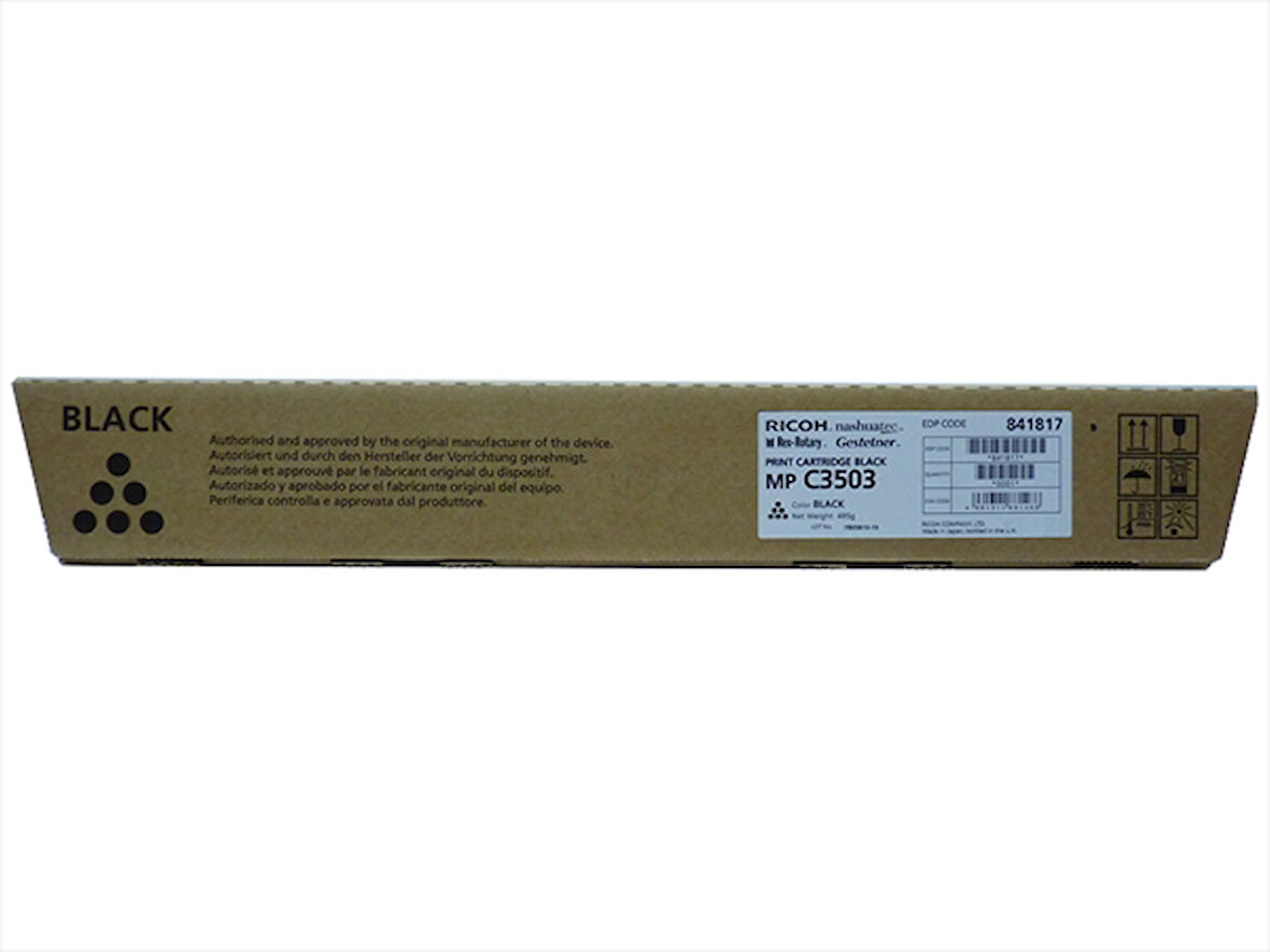 Ricoh AF MPC 3003, 3503 Siyah Toner Orjinal, 841817, 510 GR
