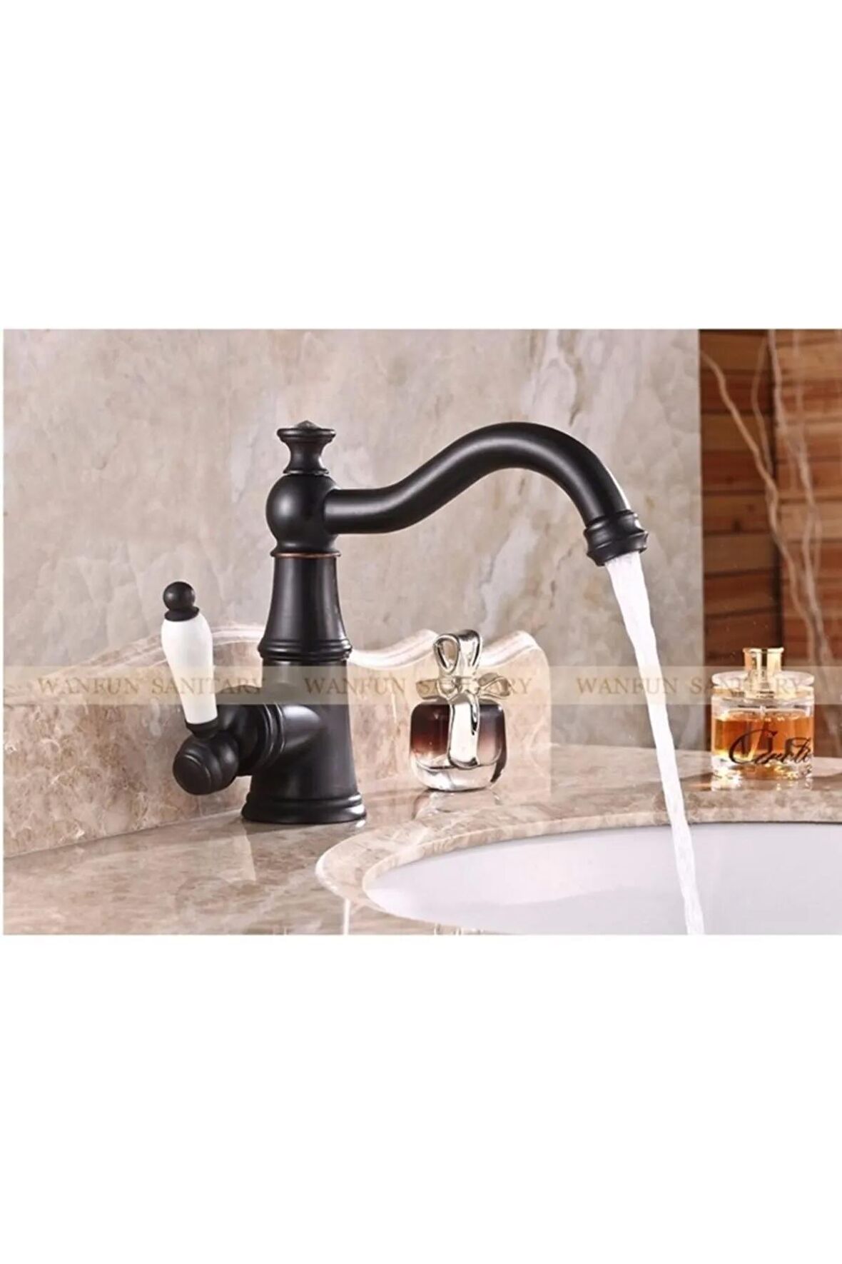 Banyo Lavabo Bataryası Antik Siyah Yeni Model 5 Yıl Garantili