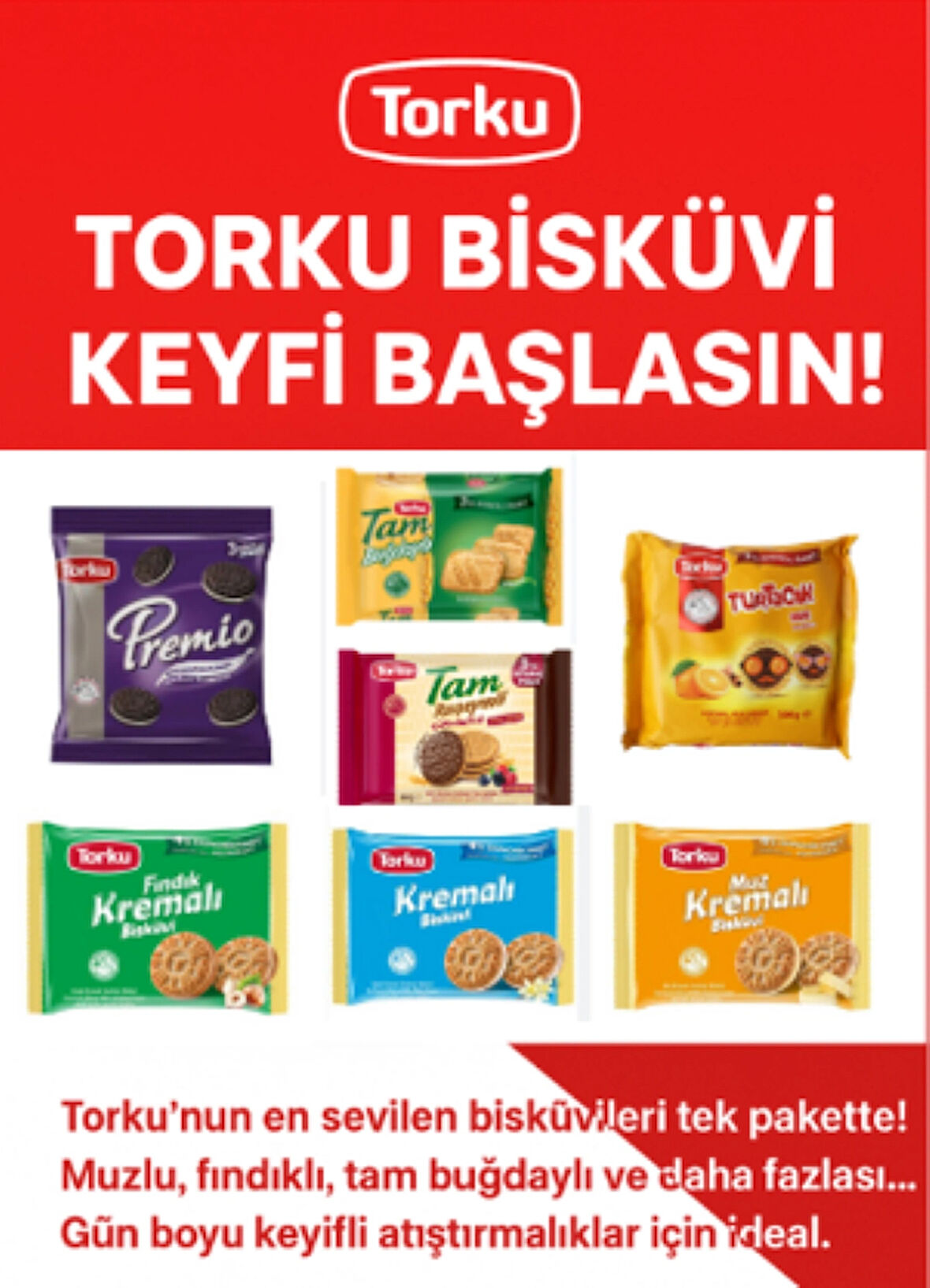 Torku Karışık Bisküvi Paketi (7 Çeşit Lezzet) | Torku Bisküvi - Atıştırmalık Seti