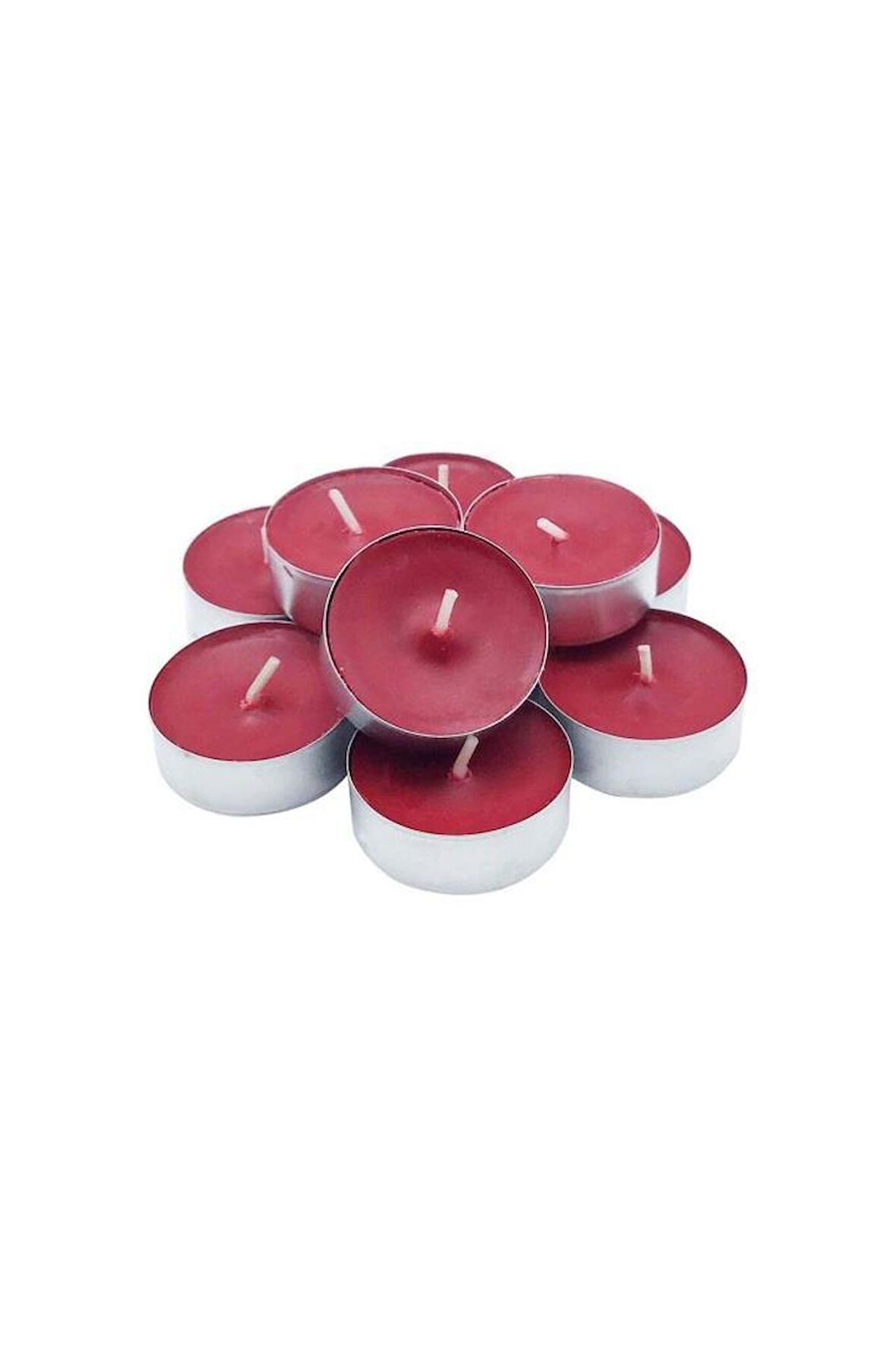 Kokusuz Mum Renkli Mum 8 li Tealight Mum Dekoratif Yuvarlak Mum