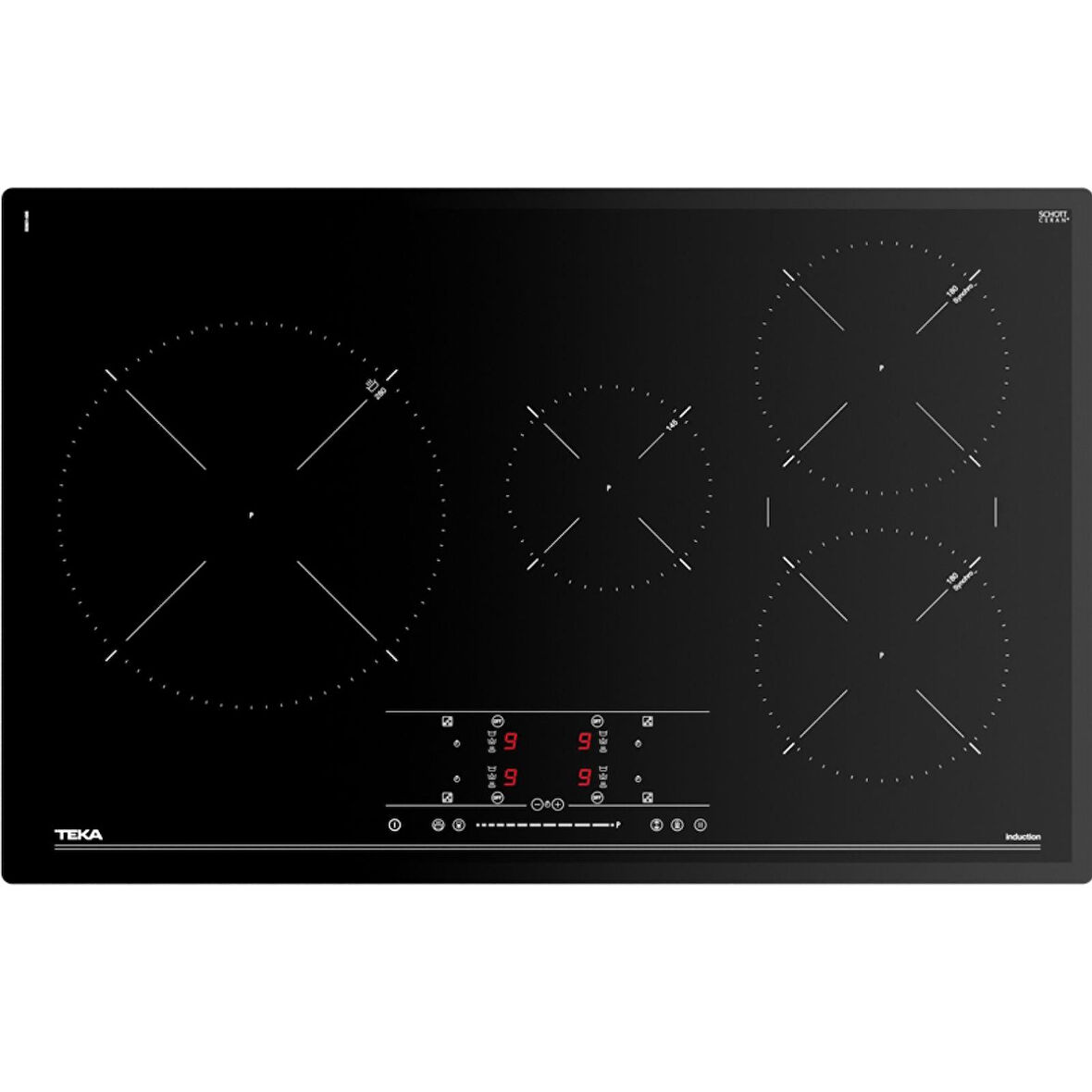 Teka IR 8430 5 Zone 80 cm Siyah İndüksiyon Ocak