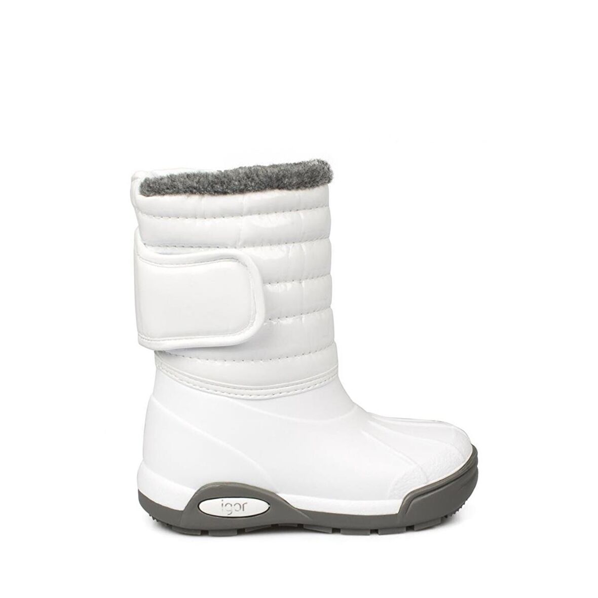 Igor W10168001 Topo Ski Topuksuz Kürklü Goretex Beyaz Suni Deri Kız Çocuk Çizme