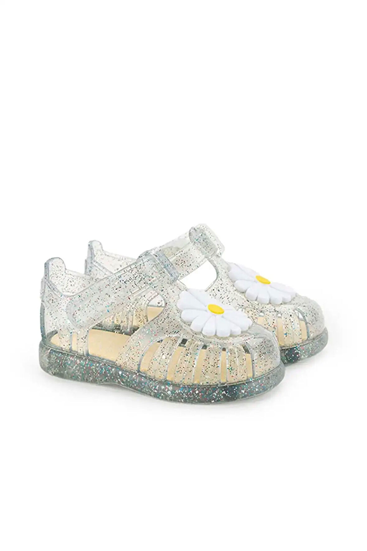 Unisex S10322 Tobby Gloss Flor Çocuk Sandalet - Beyaz | 24