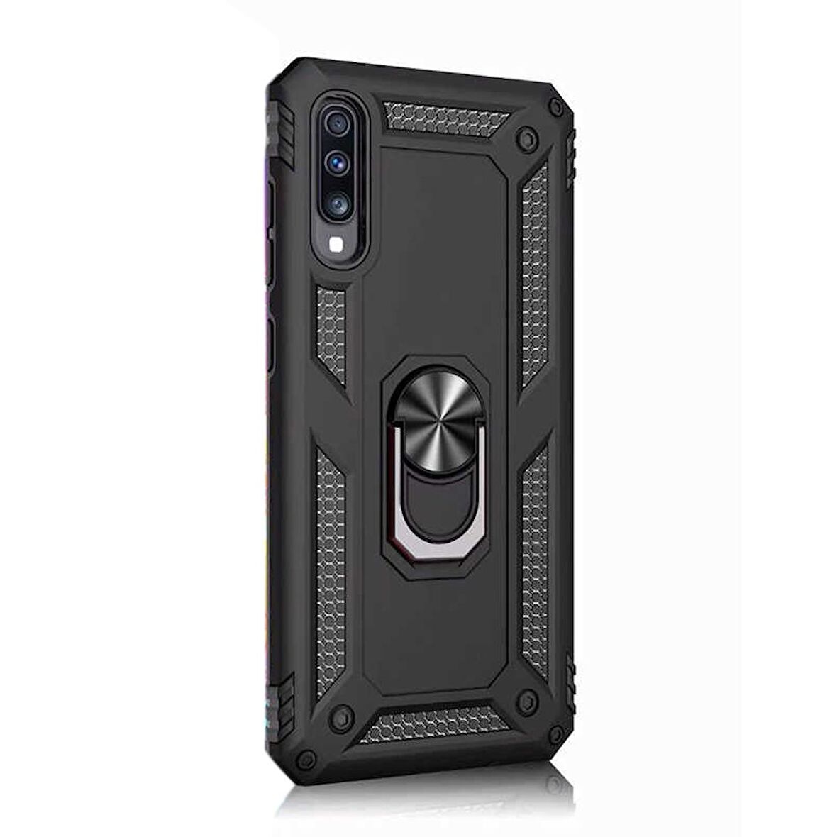 Gpack Samsung Galaxy A70 Kılıf Vega Yüzüklü MıknatıslıNano Glass