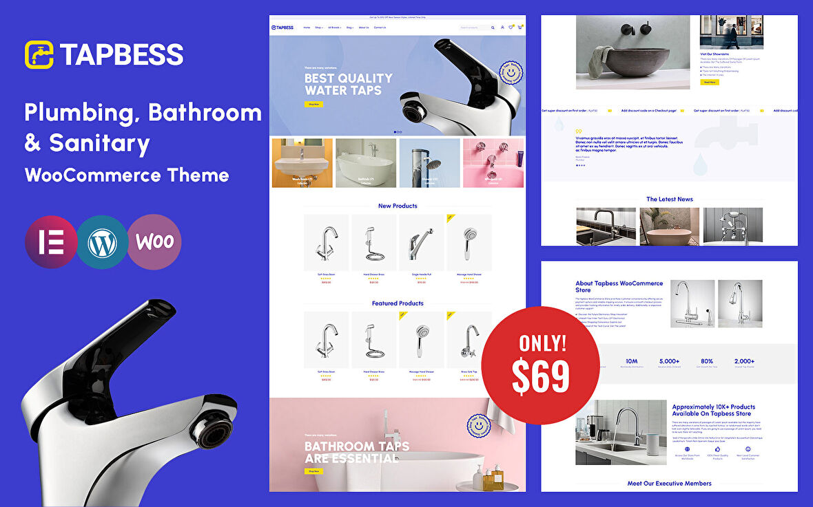 Tapbess - Banyo ve Sıhhi Tesisat WooCommerce Teması