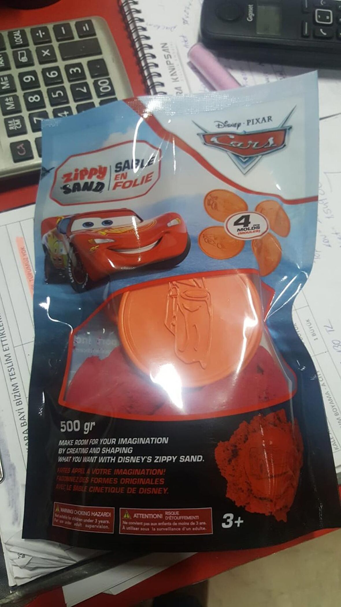 Disney Cars Zıpır Kum 500 g,-Red Castle ZKS-01