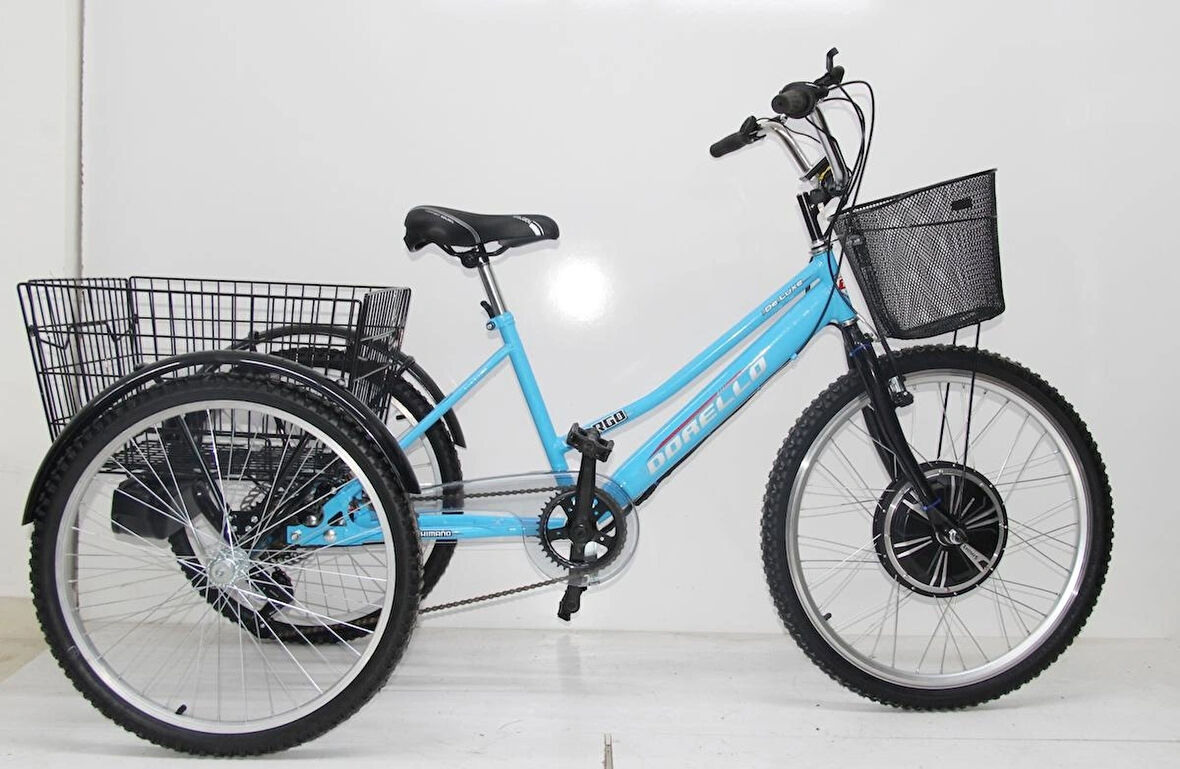 Dorello Elektrikli cargo Bisikleti 48 Dc. 1000 Watt Cargo Bisikleti 3 Tekerlek