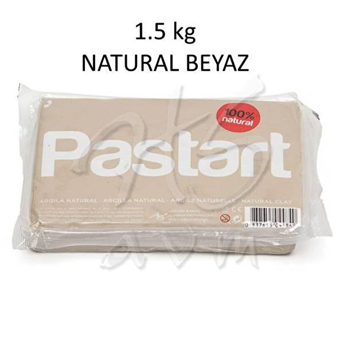 Bisbal Pastart Doğal Model Kili 1500g Natural Beyaz