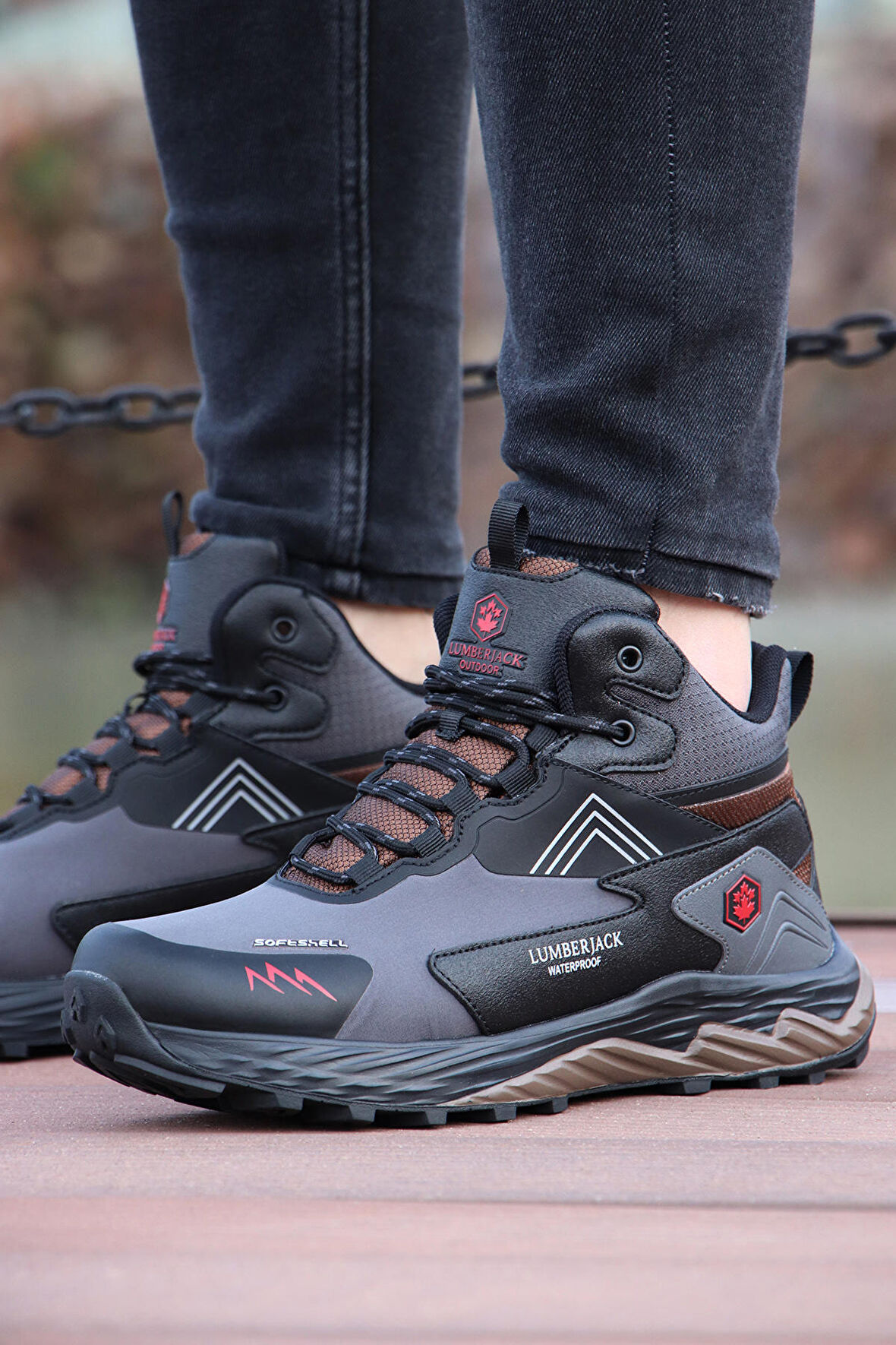 Lumberjack Burk Kaymaz Taban Su Geçirmez Outdoor Erkek Bot