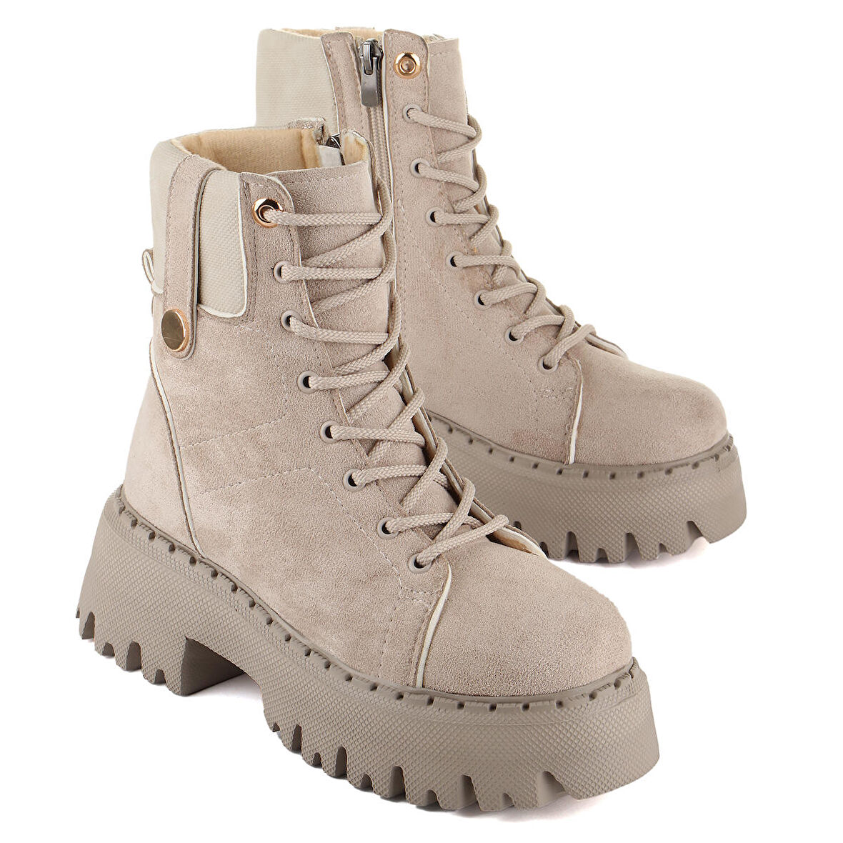 Vojo K6390 Fermuarlı Sıcak Astar Kadın Bot Bootie