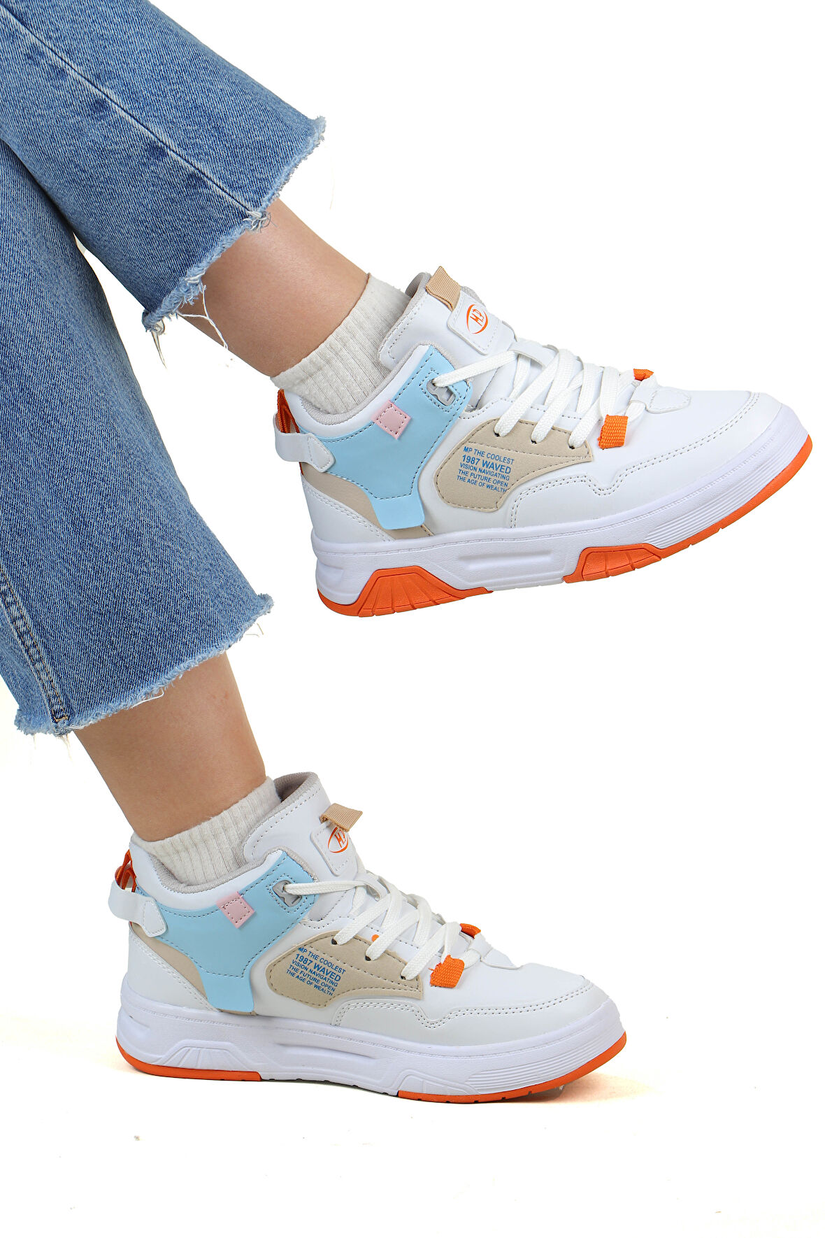 M.P. Waved Bilekli Cilt Unisex Spor Ayakkabı