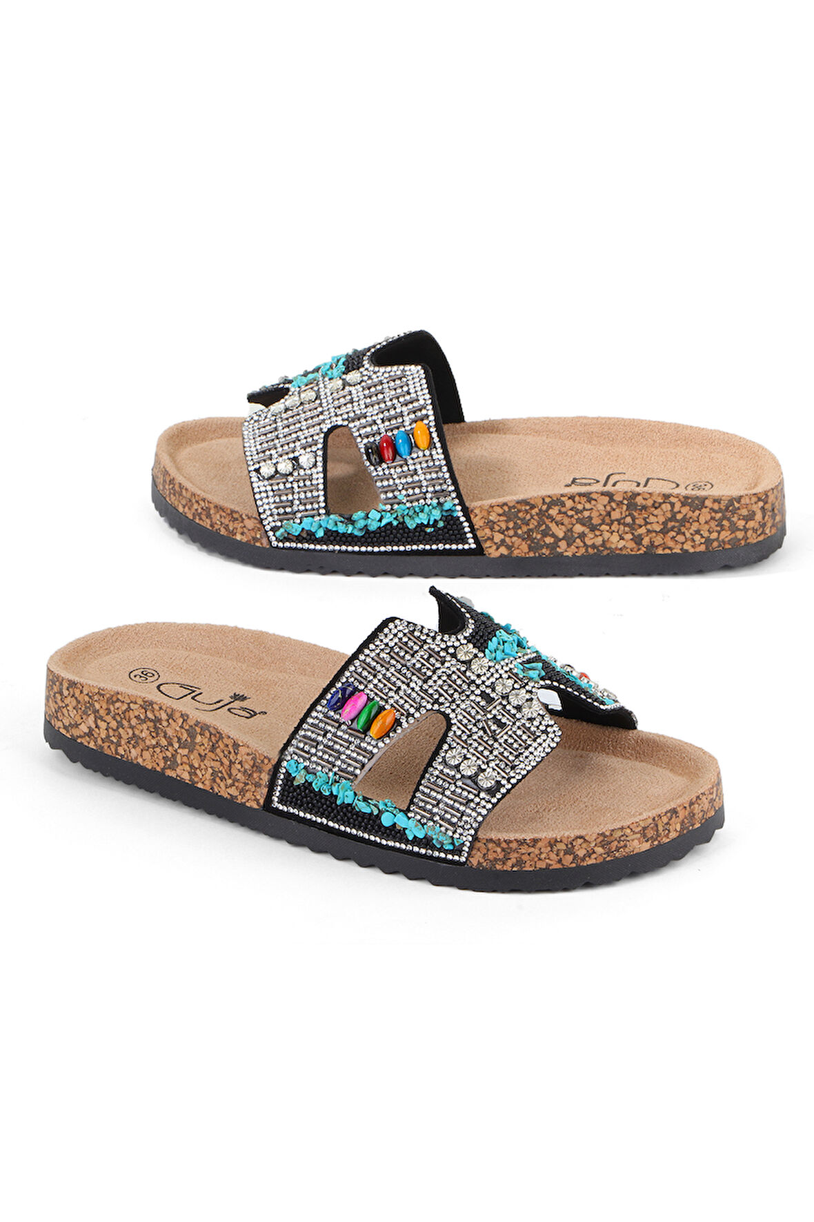 Vojo Ella Anatomik Taban Taş Detaylı Kadın Terlik