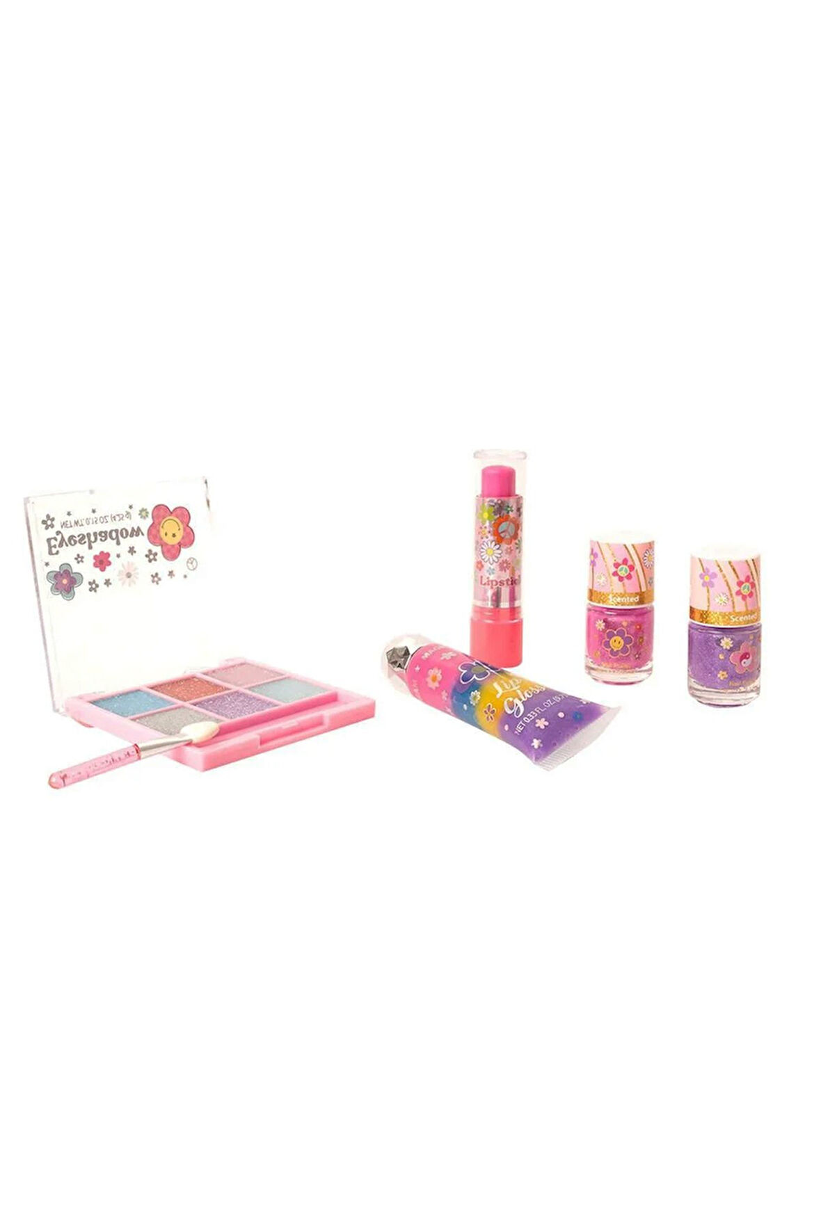 Parıltılı Taşınabilir Kozmetik Seti – Çocuk Makyaj Oyuncak Seti Akrilik Çantalı