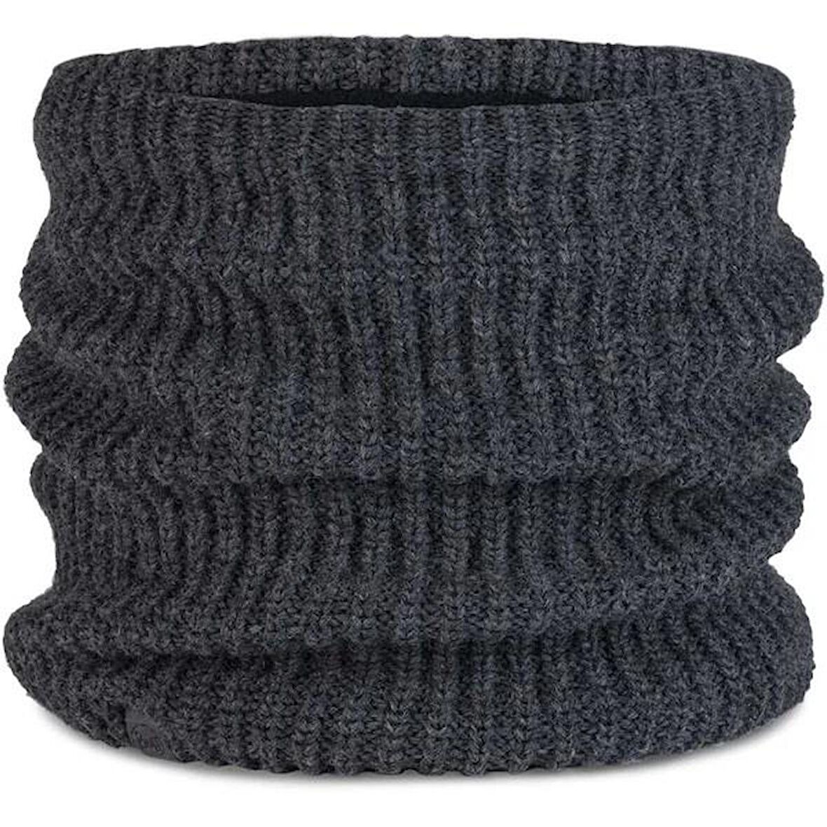 Buff Örgü Kaşkol Knitted & Fleece Neckwarmer Jarn Graphite Gri