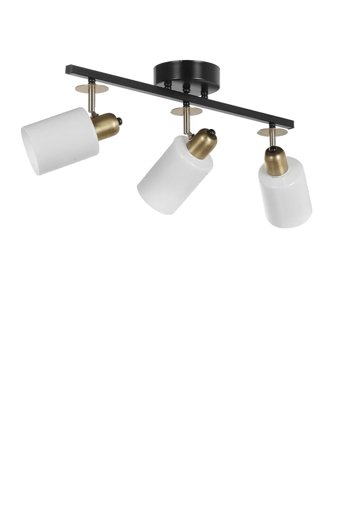 NOMİ 3 LÜ SIRALI SİYAH BEYAZ CAMLI AVİZE