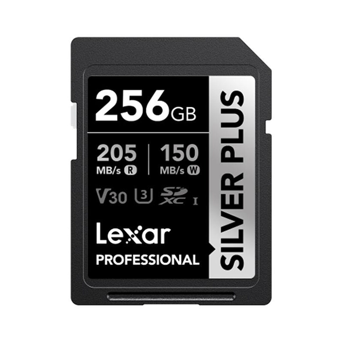 Lexar 256GB Silver Plus SD UhsI V30 U3 205MB/S Hafıza Kartı