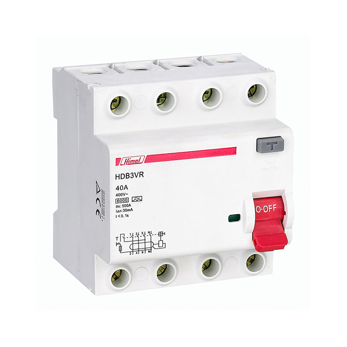 Himel HDB3VR425SC 4X25A 30 mA Kaçak Akım Koruma Rölesi
