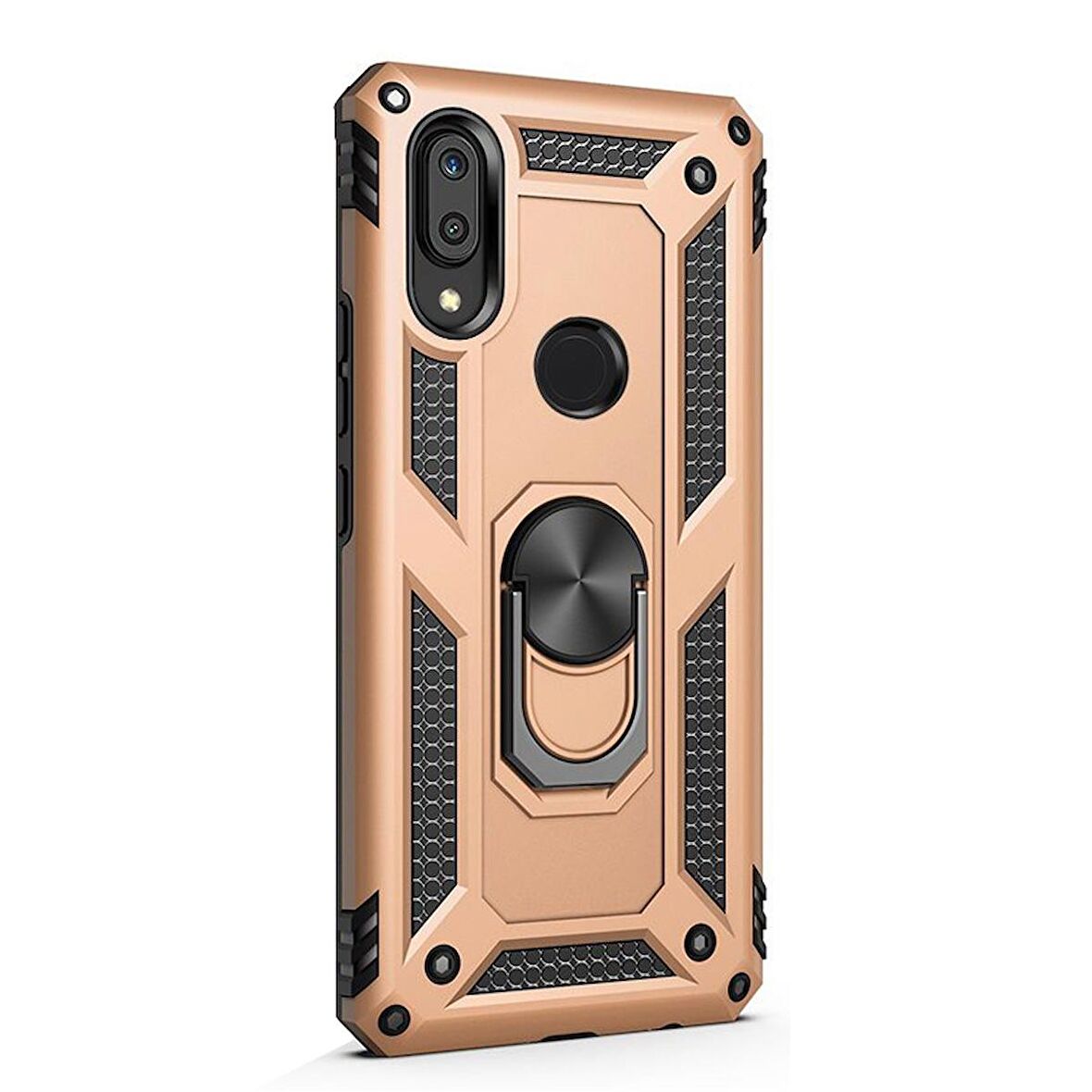 Gpack Huawei Y7 2019 Kılıf Vega Standlı Yüzüklü Mıknatıslı