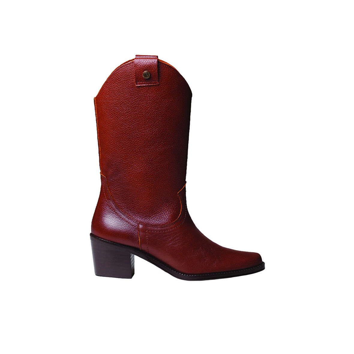 Kadın Bot UBEDA Toni Pons LEATHER COWBOY ANKLE BOOTS WITH HEEL