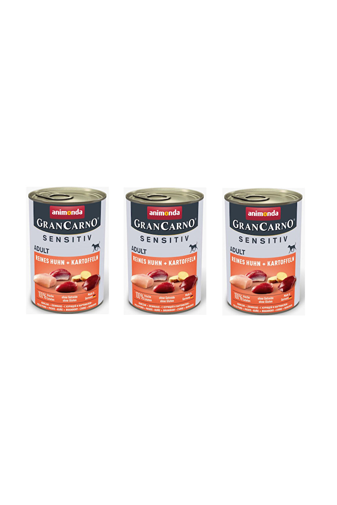 Animonda Gran Carno Sentive Tavuk ve Patatesli Köpek Konservesi 400 Gr X 3 Adet