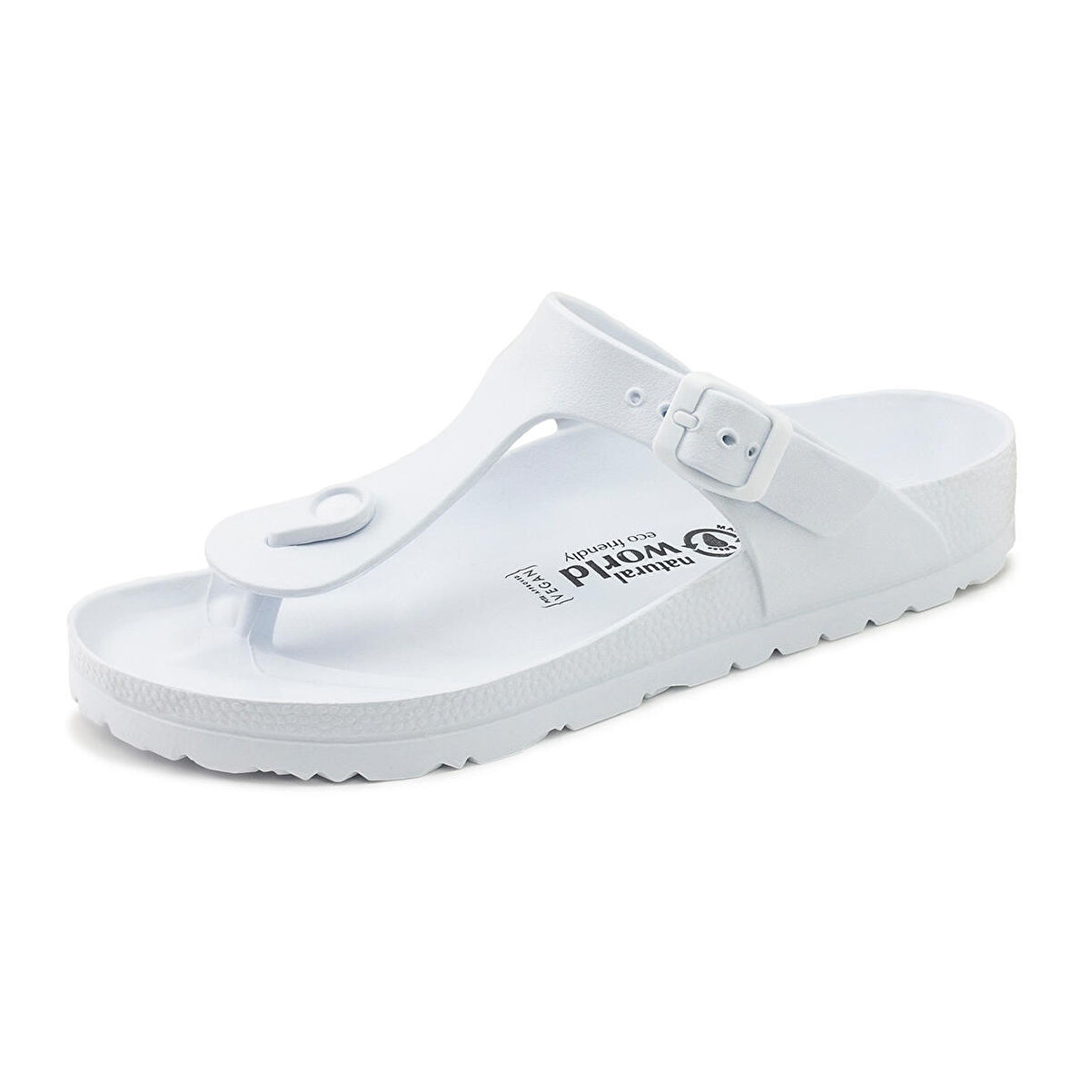Natural World Eco  Kadın Terlik 7053-705 BIOS ESCLAVA EVA HEBILLA Natural World Blanco