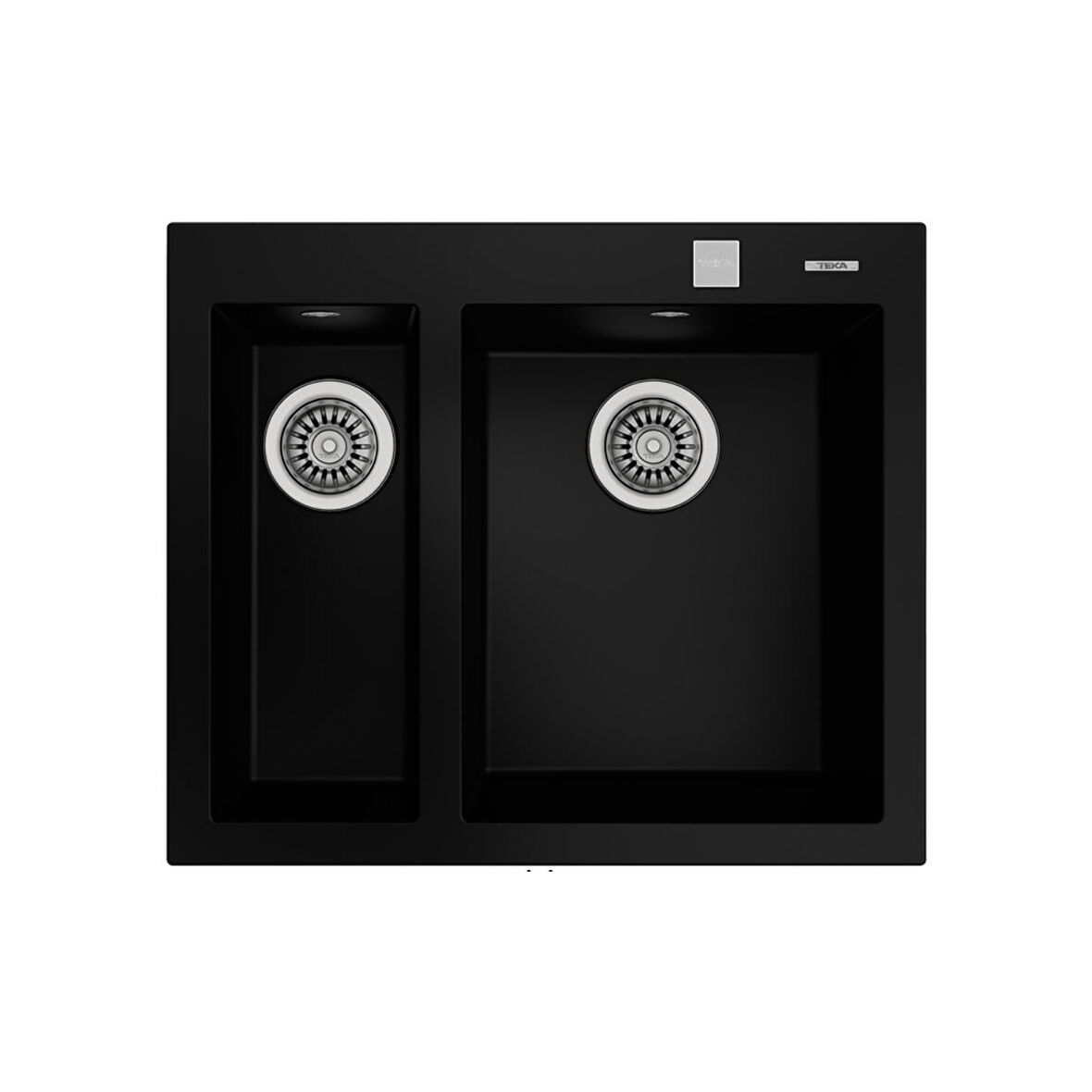 Teka FORSQUARE 590 TG BLACK Ankastre Kumanda Sifonlu Granit Eviye Siyah 59 cm