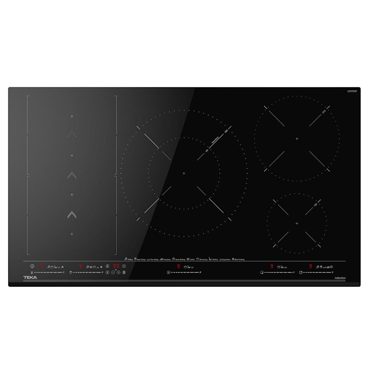 Teka IZS 97630 MST BK Slide Cooking 90 cm indüksiyonlu Flex Ocak