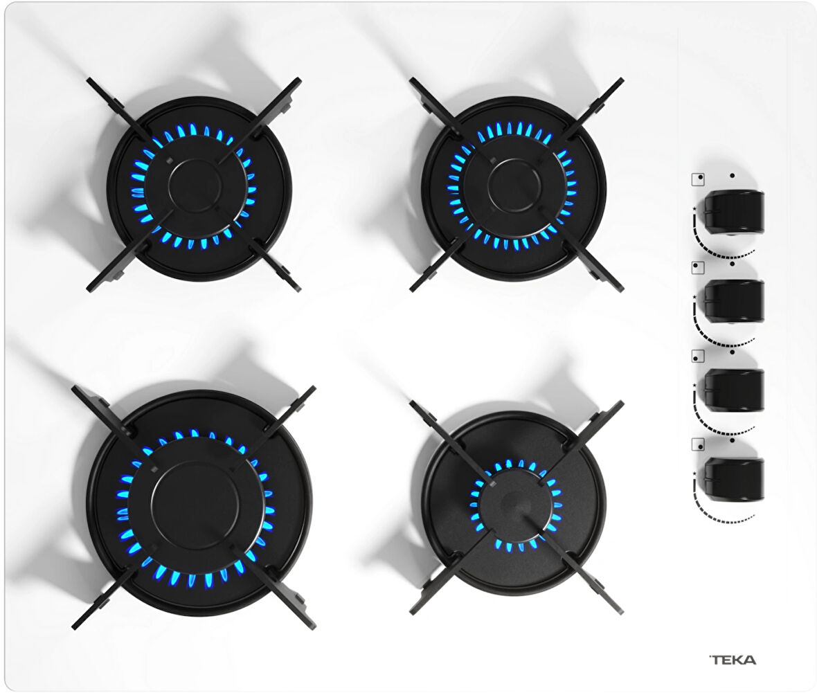 Teka GBE 64002 BK 60 Cm Beyaz Ankastre Ocak