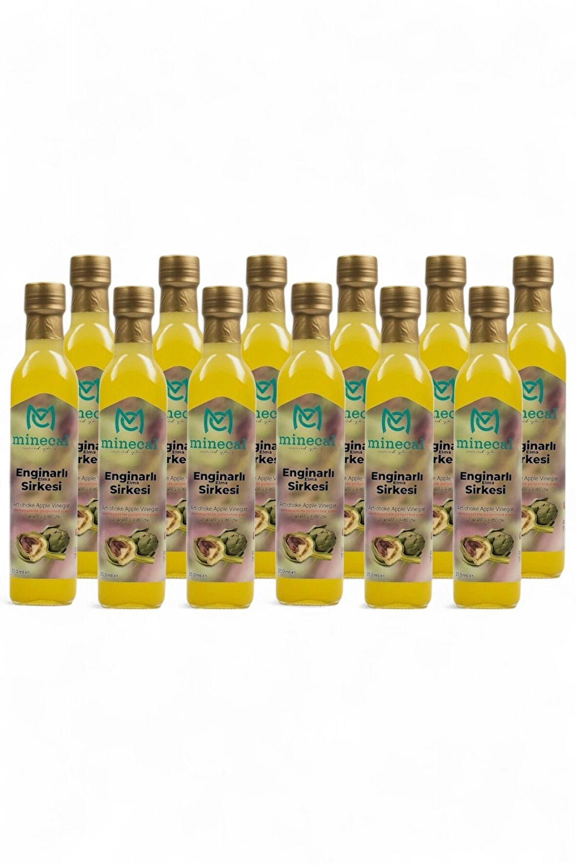 %100 Ev Yapımı Katkısız Enginar Sirkesi 12x500ml