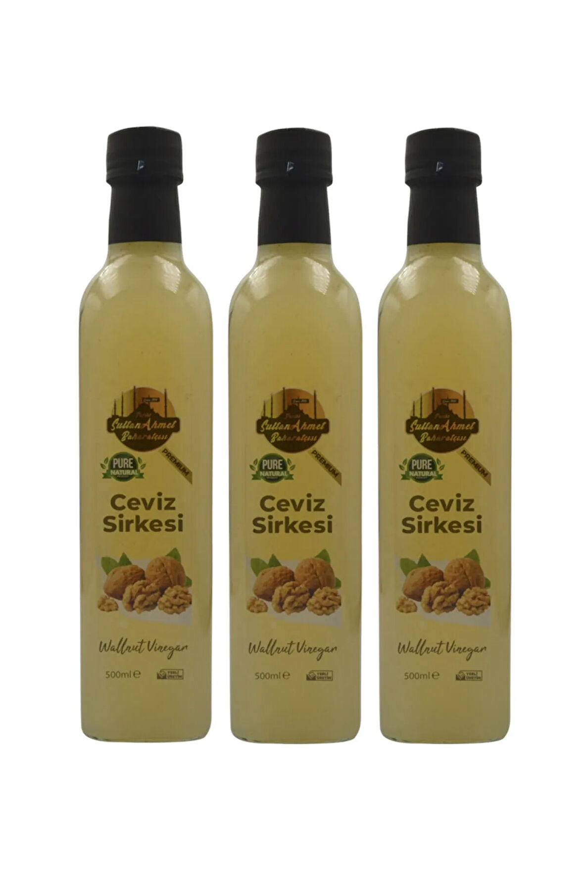 Ceviz Sirkesi 3x500 ml – %100 Katkısız Doğal | Özel Üretim