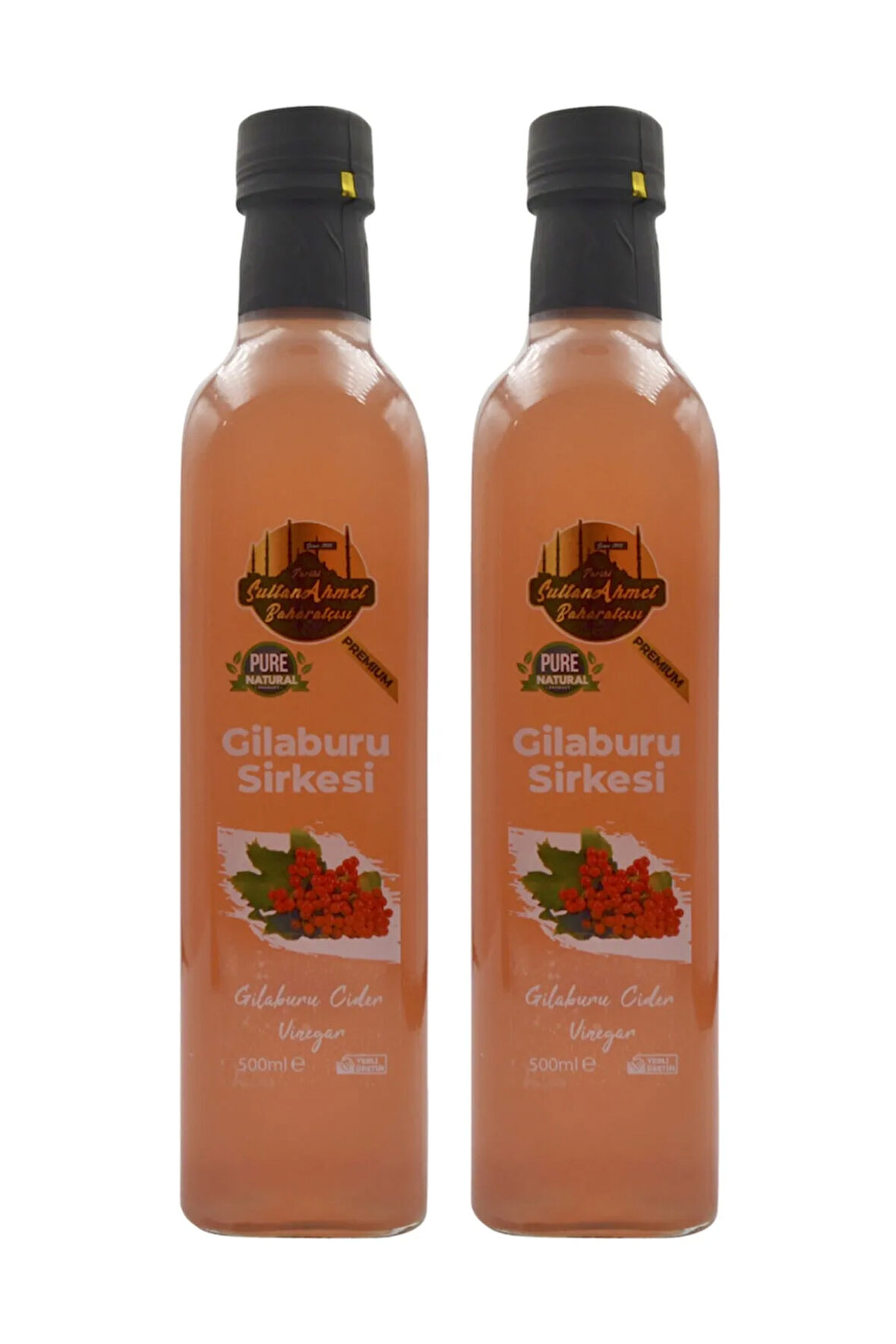 Gilaburu Sirkesi 2x500 ml – %100 Katkısız Doğal | Özel Üretim