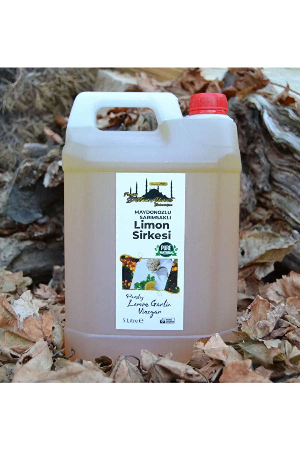 Maydanozlu Sarımsaklı Limon Sirkesi 5lt | %100 Katkısız Doğal | Sağlıklı Sirke