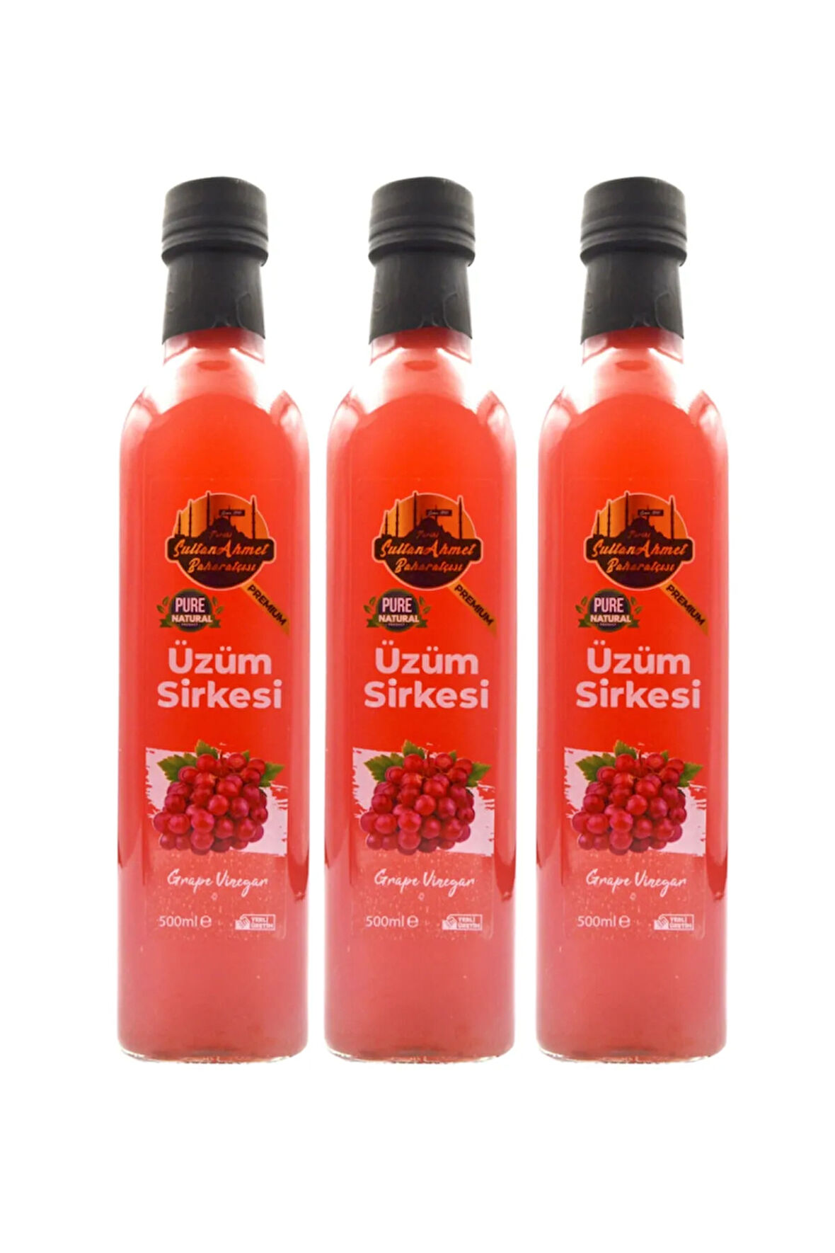 Üzüm Sirkesi %100 Katkısız Doğal 3x500 ml | Özel Üretim