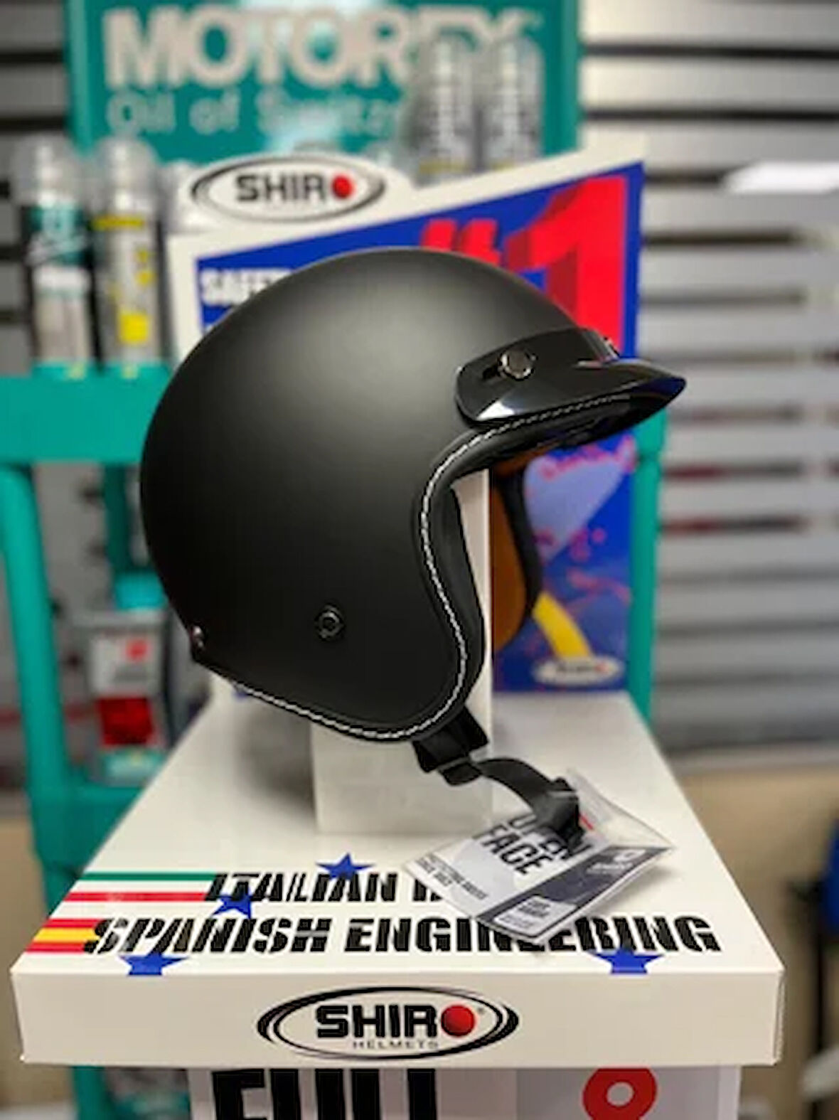 DALLAS RETRO MOTOSİKLET YARIM KASK MAT SİYAH