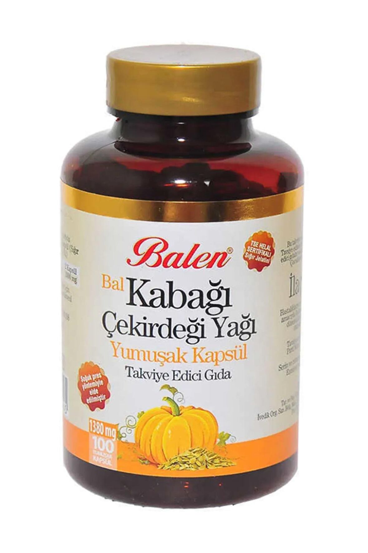 Balen Bal Kabağı Çekirdeği Yumuşak 100 Kapsül