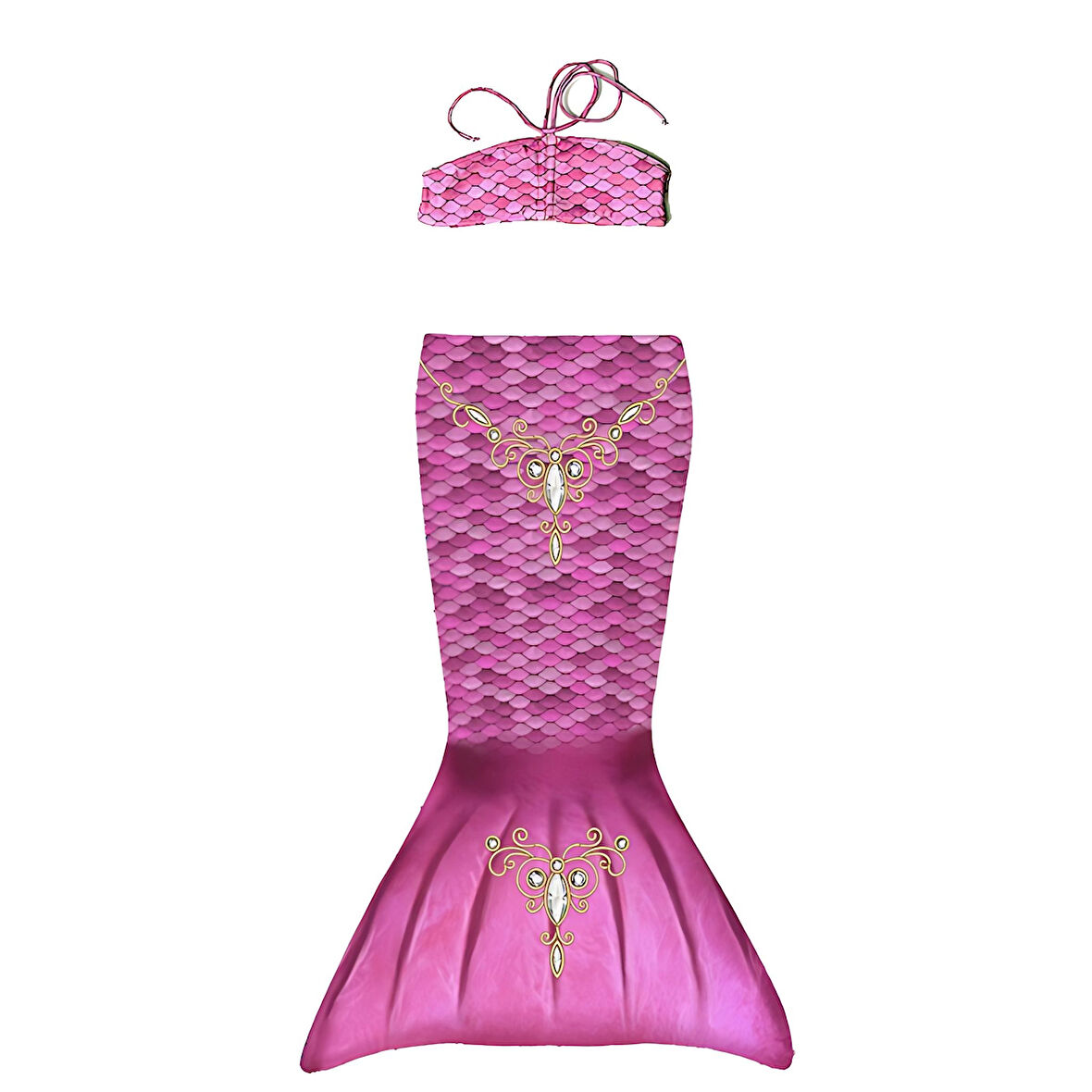 Kuaki Mermaids Deniz Kızı 2'li Takım Bikini Kostüm Seti Princess