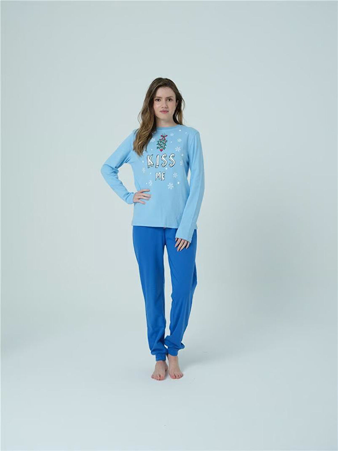 Louren 1050 Mavi Kadın Pijama Takımı