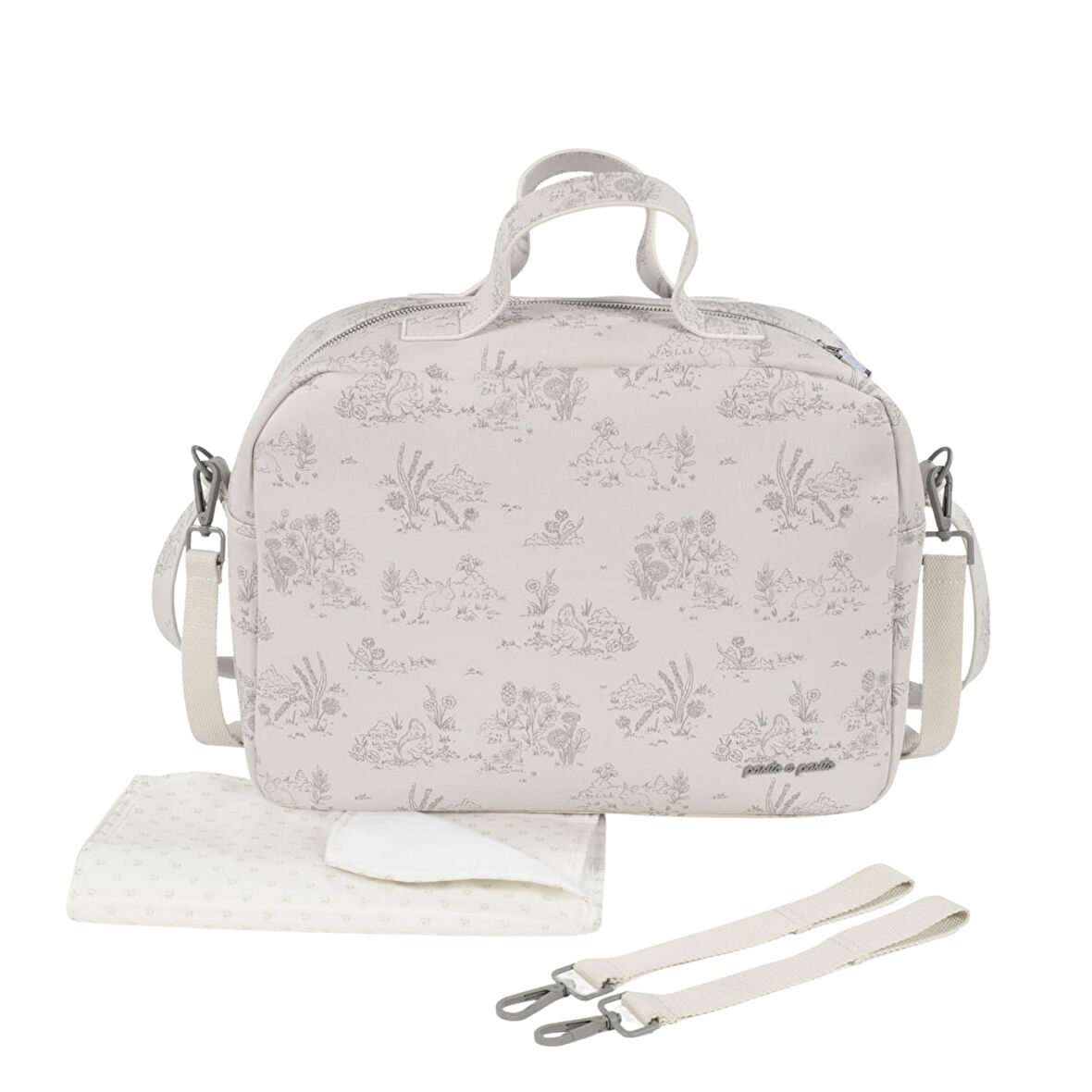 Pasito A Pasito Toile de Jouy Bebek Bakım Çantası Cream