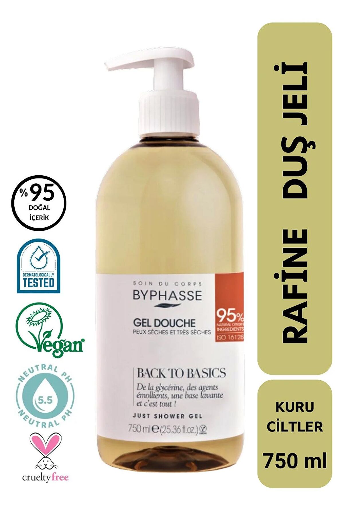 Back To Basics Rafine Duş Jeli Kuru ve Çok Kuru Cilt Tipleri 750ml