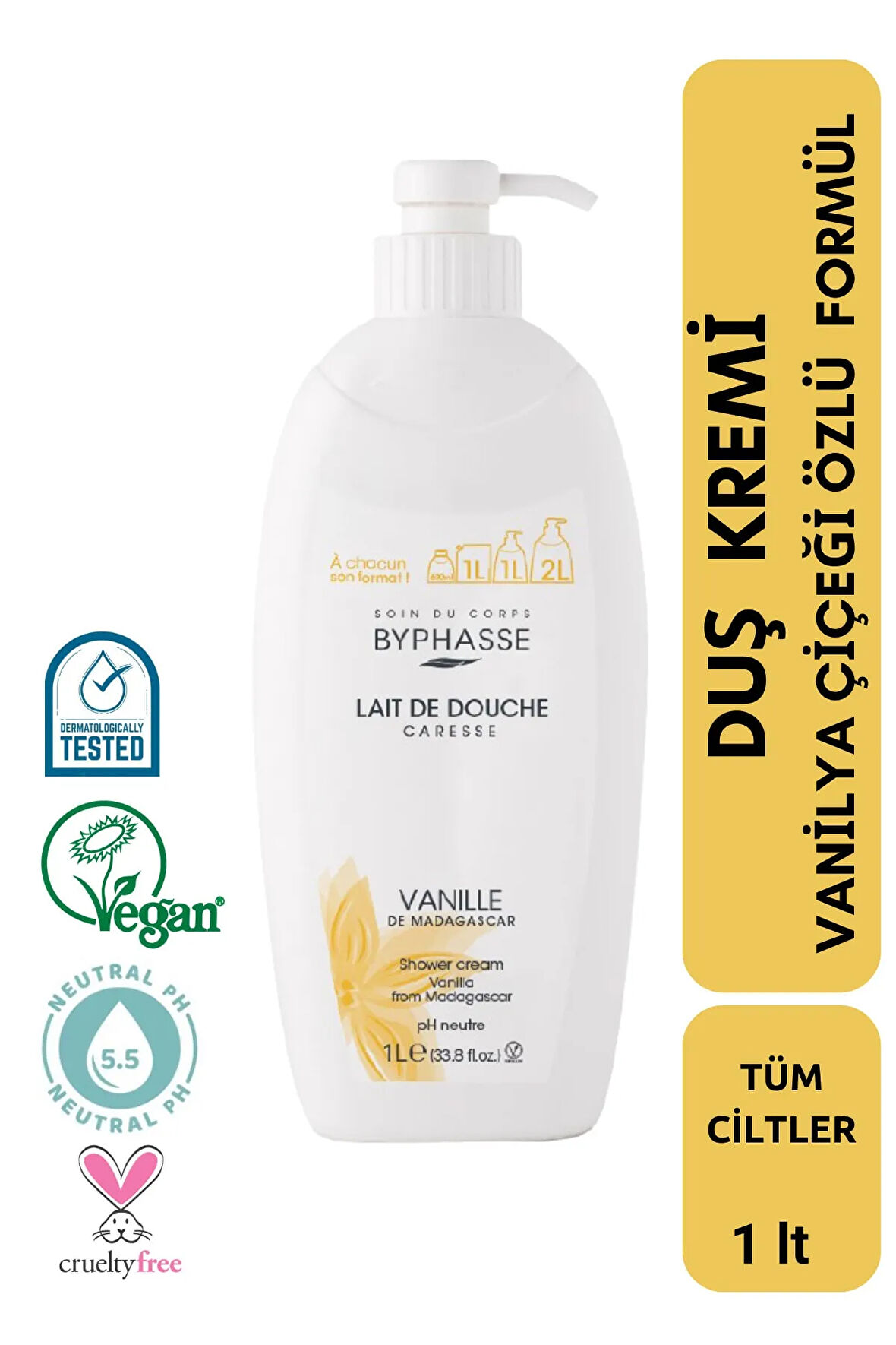 Caresse Vanilya Çiçeği Özlü Duş Kremi 1000ml