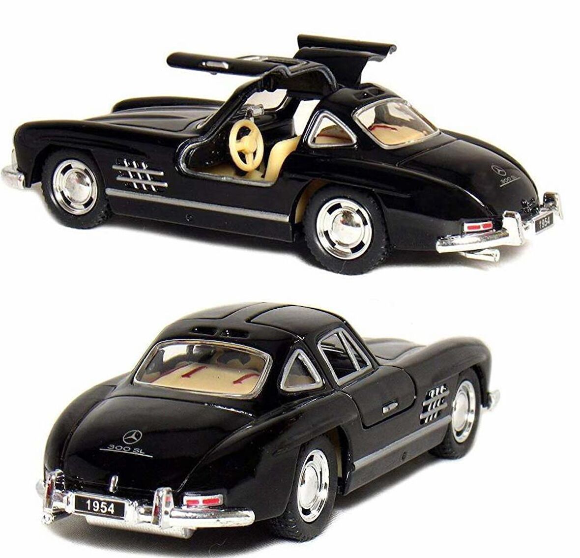 Kinsmart 1954 Mercedes 300sl Metal Çekbırak Model ArabaSiyah