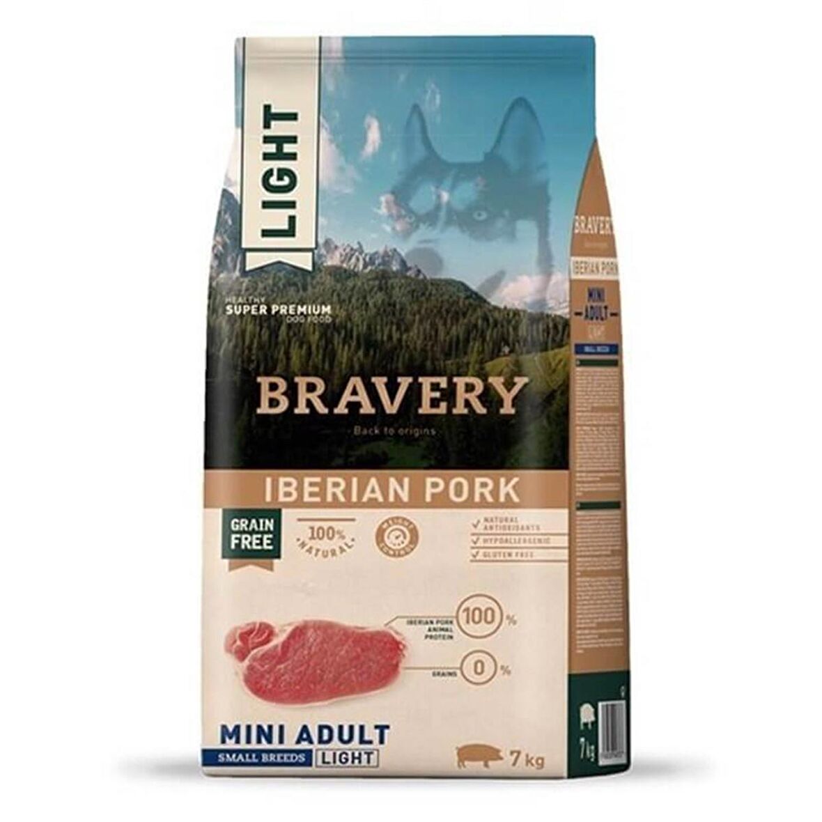 Bravery Light Iberian Domuz Etli Tahılsız Küçük Irk Yetişkin Köpek Maması 2 Kg