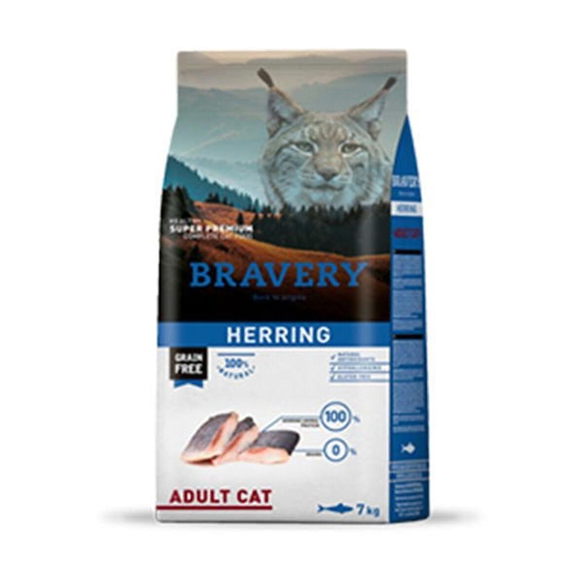 Bravery Adult Ringa Balıklı Tahılsız Yetişkin Kedi Maması 2 Kg