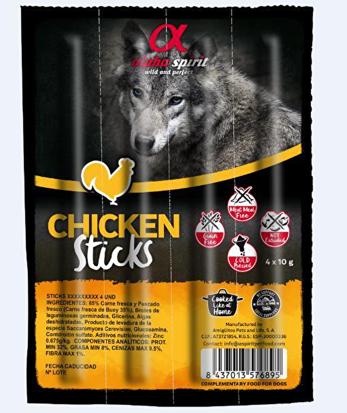 Alpha Spirit Tavuklu Sticks Köpek Ödülü 4x10 Gr