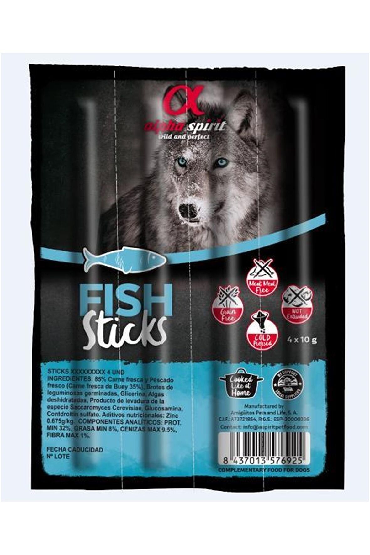 Alpha Spirit Balıklı Sticks Köpek Ödülü 4x10 Gr